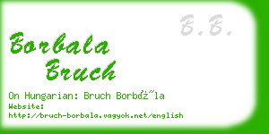borbala bruch business card